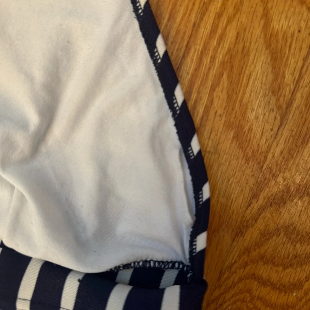 Boden Halter Swim Suit Top Blue & White Striped Women’s Size 19 - Picture 4 of 7